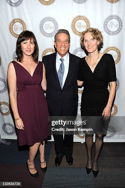 Lisa D'Amour, Michael Steinberg and Melissa James Gibson attend The 2011 Steinberg Playwright "Mimi" Awards presented by The Harold and Mimi...