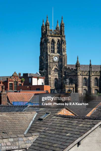 st mary's church stockport, greater manchester, england - stockport stock-fotos und bilder