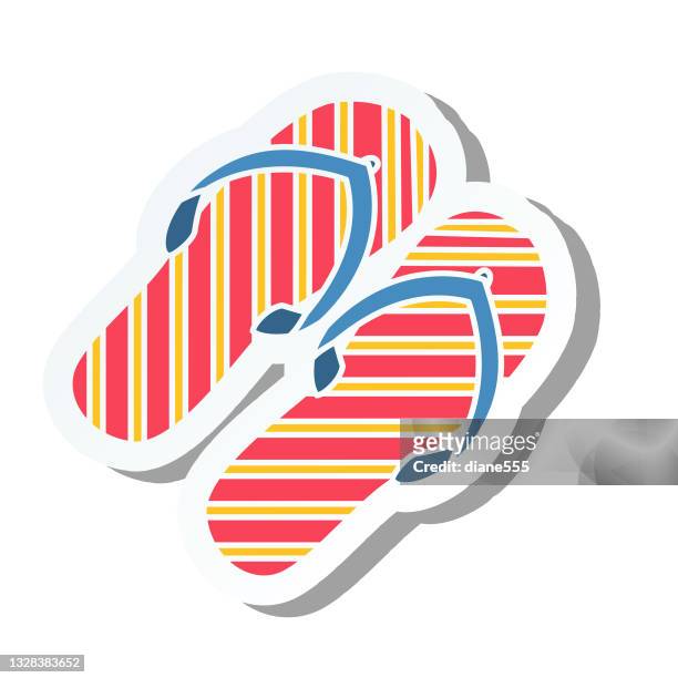 cute summer icon on a trasparent base - sandal stock illustration - trasparente stock illustrations
