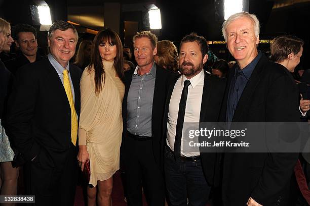 Writer/producer Andrew Wight, actors Alice Parkinson and Richard Roxburgh, director Alister Grierson and executive producer James Cameron attend the...