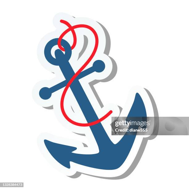 cute summer icon on a trasparent base - anchor stock illustration - trasparente stock illustrations