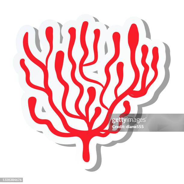 cute summer icon on a trasparent base - coral stock illustration - trasparente stock illustrations