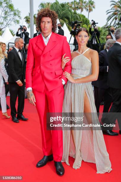 Julian Perretta and Kambree Dalton attend the "The French Dispatch" screening during the 74th annual Cannes Film Festival on July 12, 2021 in Cannes,...