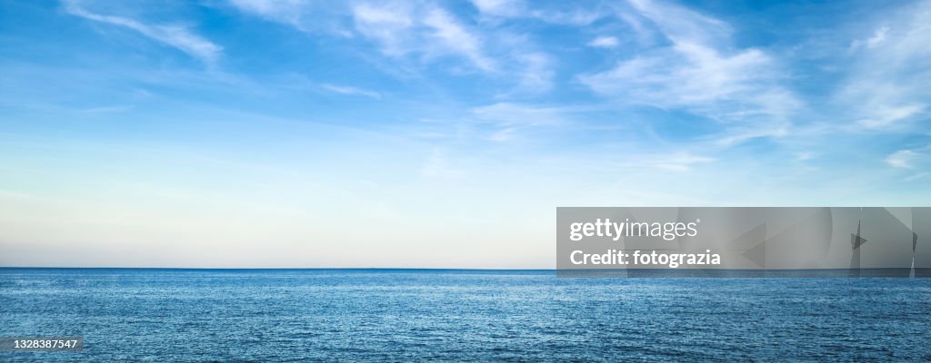 Blue Sea and Sky Background