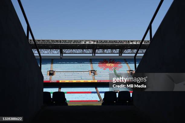 General view of the stadium before the match between Cell C Sharks and British and Irish Lions at Loftus Versfeld Stadium on July 10, 2021 in...