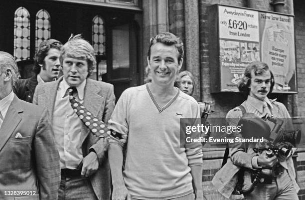 Brian Clough shortly after being sacked as manager of Leeds United FC, UK, 16th September 1974.