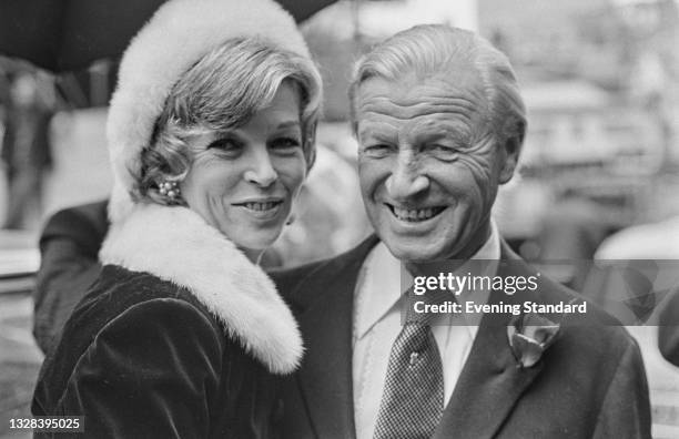 British actress Dawn Addams after her wedding to retired businessman Jimmy White in London, UK, 27th September 1974.