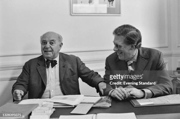 George Lascelles, 7th Earl of Harewood , Managing Director of the English National Opera with Austrian composer Anton Paulik , UK, 4th October 1974....