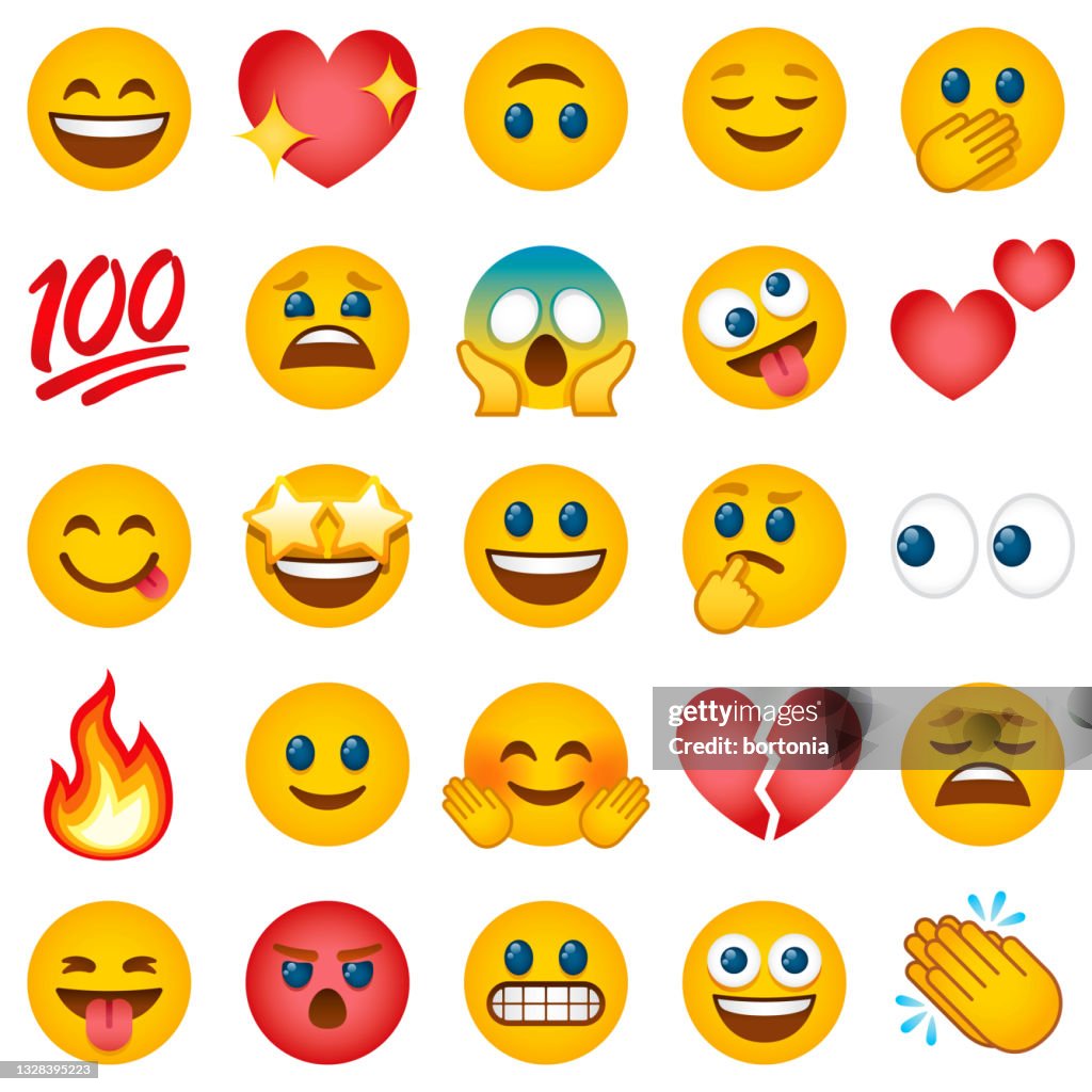 Conjunto de ícones emoticon