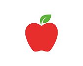 Red apple fruit logo