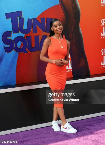 Jadah Marie attends the premiere of Warner Bros "Space Jam: A New Legacy" at Regal LA Live on July 12, 2021 in Los Angeles, California.