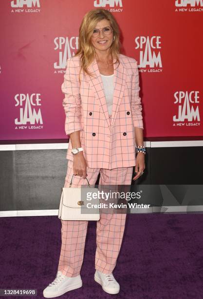 Connie Britton attends the premiere of Warner Bros "Space Jam: A New Legacy" at Regal LA Live on July 12, 2021 in Los Angeles, California.