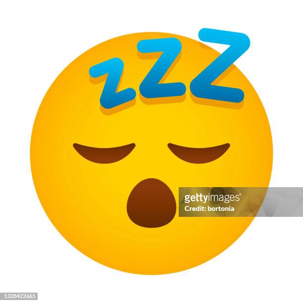 sleepy emoji icon - anthropomorphic face stock illustrations