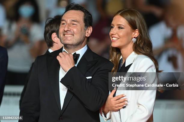 Gilles Lellouche and Adèle Exarchopoulos attend the "Bac Nord" screening during the 74th annual Cannes Film Festival on July 12, 2021 in Cannes,...