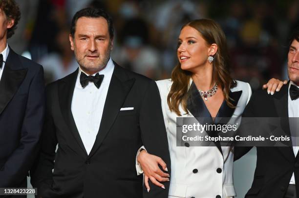 Gilles Lellouche and Adèle Exarchopoulos attend the "Bac Nord" screening during the 74th annual Cannes Film Festival on July 12, 2021 in Cannes,...