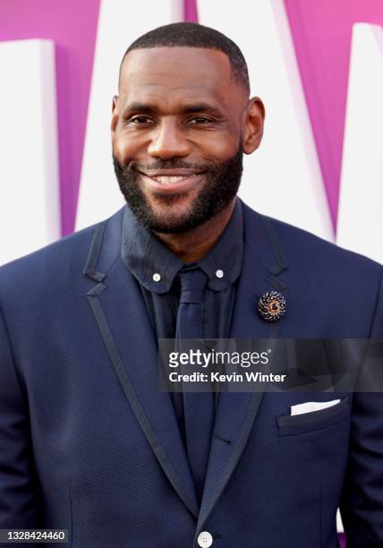 LeBron James attends the premiere of Warner Bros "Space Jam: A New Legacy" at Regal LA Live on July 12, 2021 in Los Angeles, California.