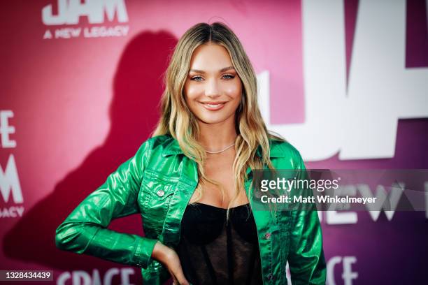 Maddie Ziegler attends the premiere of Warner Bros "Space Jam: A New Legacy" at Regal LA Live on July 12, 2021 in Los Angeles, California.