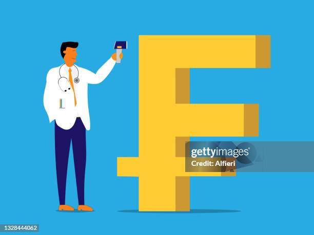 checking franc temperature - taking temperature stock illustrations