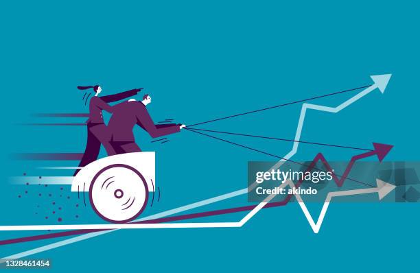 trading partner - long jump stock illustrations