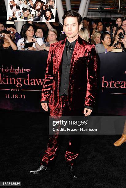 Actor Jackson Rathbone arrives at Summit Entertainment's "The Twilight Saga: Breaking Dawn - Part 1" premiere at Nokia Theatre L.A. Live on November...