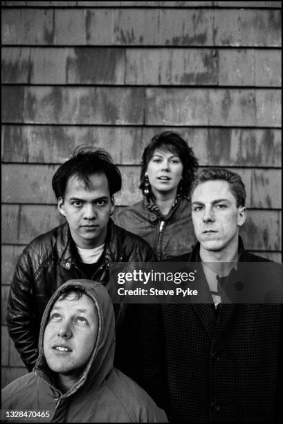 American alternative rock band, the Pixies, Boston, Massachusetts, October 1987. Clockwise, from front: singer Black Francis, guitarist Joey...
