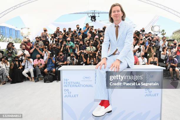 Director Wes Anderson attends the "The French Dispatch" photocall during the 74th annual Cannes Film Festival on July 13, 2021 in Cannes, France.