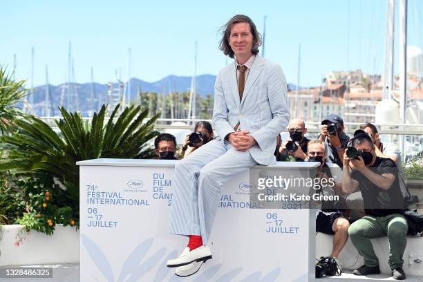 Director Wes Anderson attends the "The French Dispatch" photocall during the 74th annual Cannes Film Festival on July 13, 2021 in Cannes, France.