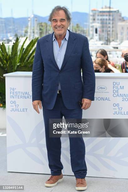 Director Oliver Stone attends the "JFK Revisited: Through The Looking Glass" press conference during the 74th annual Cannes Film Festival on July 13,...