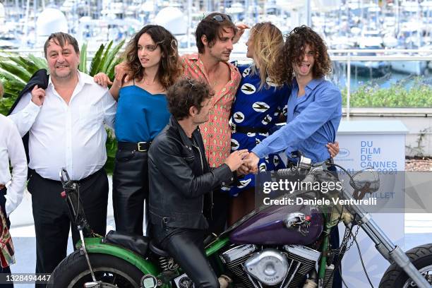 Patrick D’Assumcao, Clara Ponsot, François Creton, Director Maxime Roy, Clotilde Courau and Romeo Creton attend the "Les Heroiques/The Heroics"...