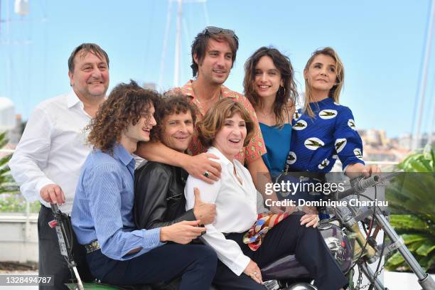 Patrick D’Assumcao, Director Maxime Roy, Clara Ponsot and Clotilde Courau. Romeo Creton, François Creton and Ariane Ascaride attend the "Les...