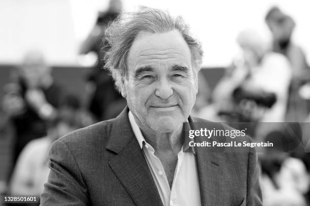 Director Oliver Stone attends the "JFK Revisited: Through The Looking Glass" press conference during the 74th annual Cannes Film Festival on July 13,...