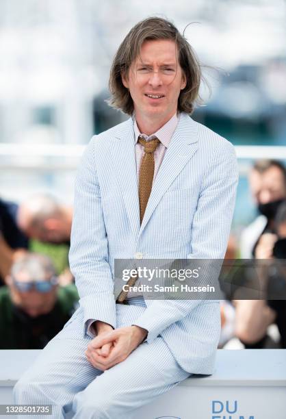 Wes Anderson attends the "The French Dispatch" photocall during the 74th annual Cannes Film Festival on July 13, 2021 in Cannes, France.