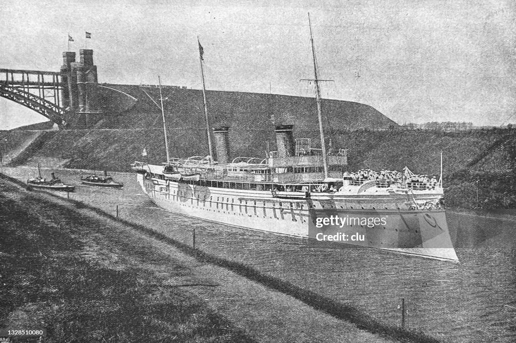 Ship in the Kiel Canal