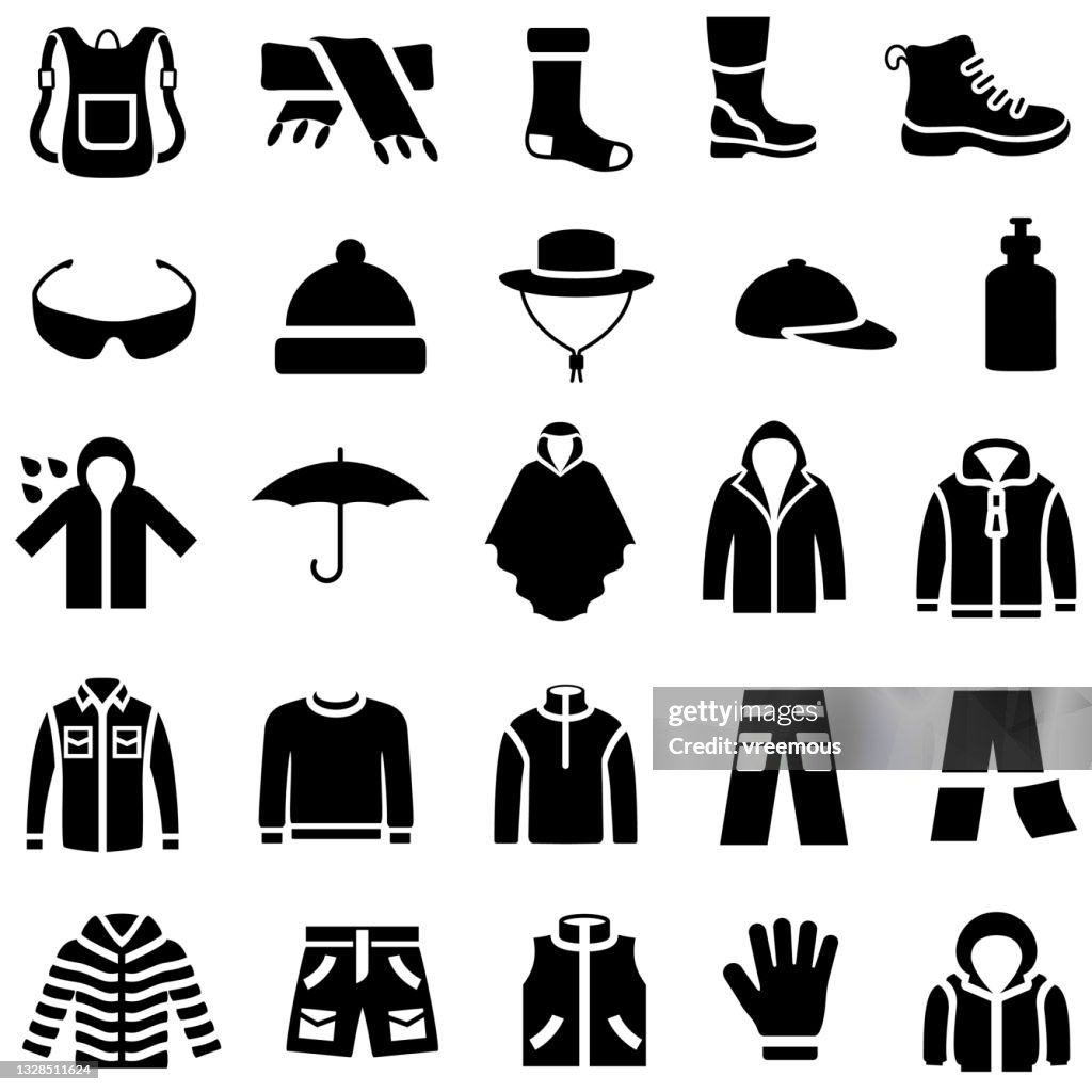 Outdoor Clothing Icons