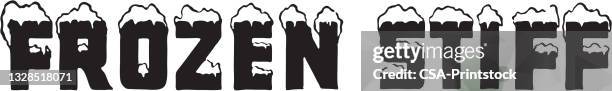 stockillustraties, clipart, cartoons en iconen met frozen stiff - stijf