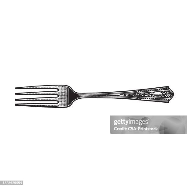 fork - kitsch kitchen stock illustrations