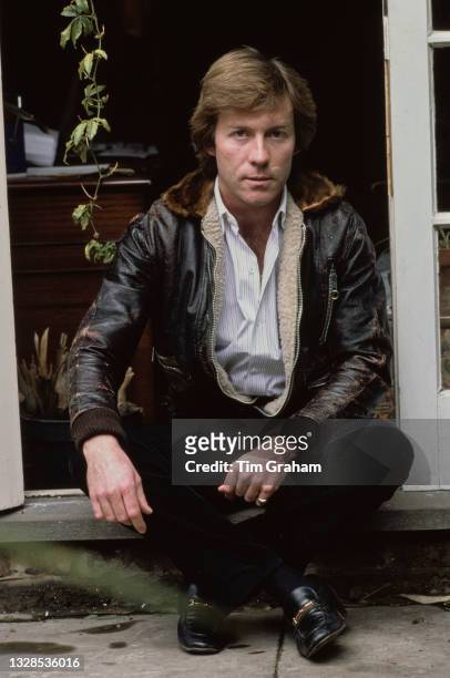 British garden designer and author Roddy Llewellyn in the garden of his home in London SW6, England, 31st January 1979.