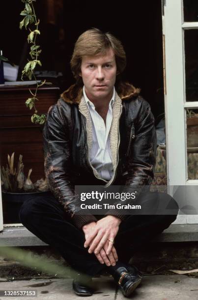 British garden designer and author Roddy Llewellyn in the garden of his home in London SW6, England, 31st January 1979.