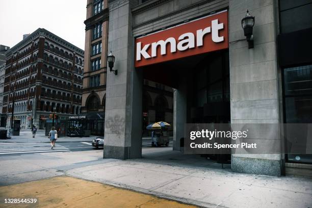 Closed Kmart store stands at Astor Place in New York’s East Village on July 13, 2021 in New York City. For over two decades, Kmart has been one of...