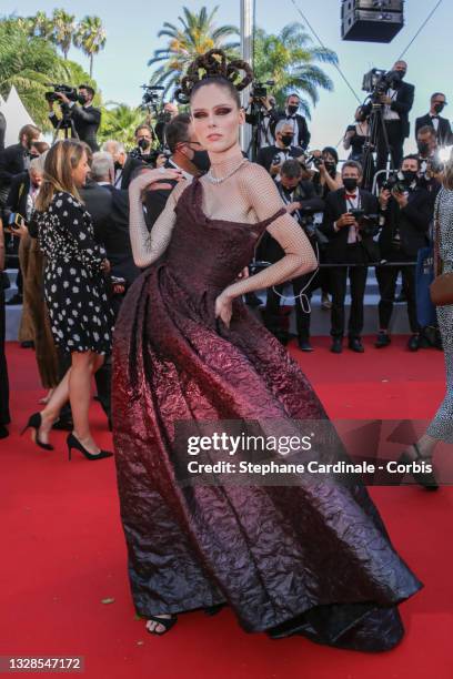 Coco Rochas attends the "Aline, The Voice Of Love" screening during the 74th annual Cannes Film Festival on July 13, 2021 in Cannes, France.