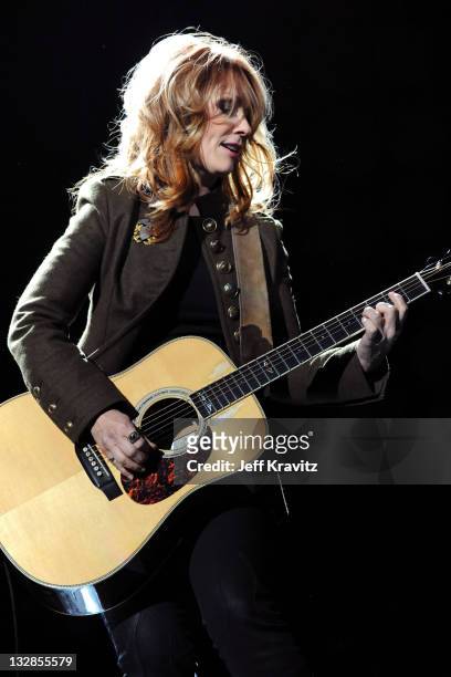 Musician Nancy Wilson performs onstage during "VH1 Divas Salute the Troops" presented by the USO at the MCAS Miramar on December 3, 2010 in Miramar,...