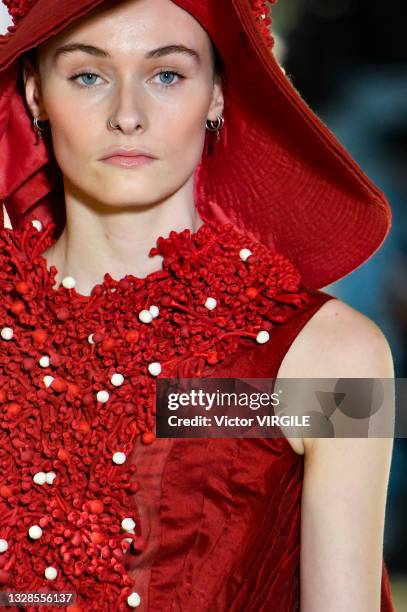 Model walks the runway during the Vaishali Haute Couture Fall/Winter 2021-2022 fashonn show as part of the Paris Haute Couture Fashion Week on July...