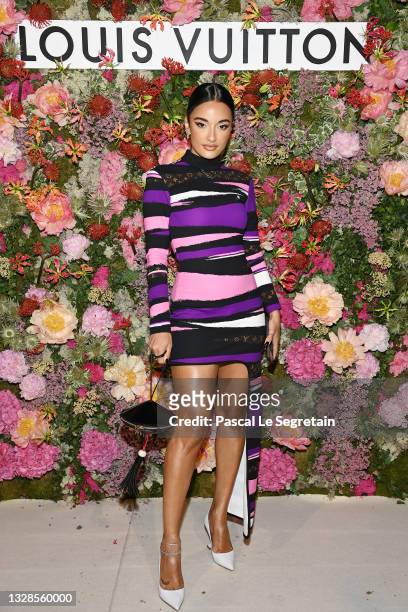 Amina Muaddi attends the Louis Vuitton Dinner at Fred L'Ecailler during the 74th annual Cannes Film Festival on July 13, 2021 in Cannes, France.