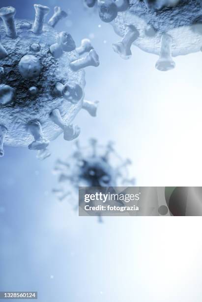 microscopic view of coronaviruses - coronavirus background stock pictures, royalty-free photos & images