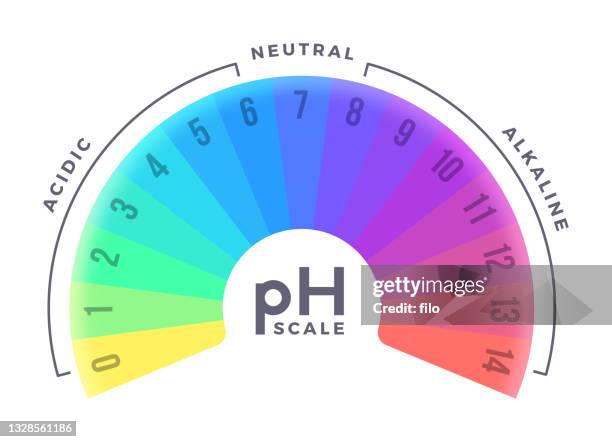 ph scale gauge - ocean acidification stock illustrations