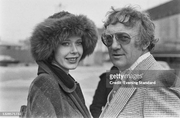 Dutch actress and model Sylvia Kristel , star of the French softcore pornographic film 'Emmanuelle', with her partner, Belgian author Hugo Claus ,...
