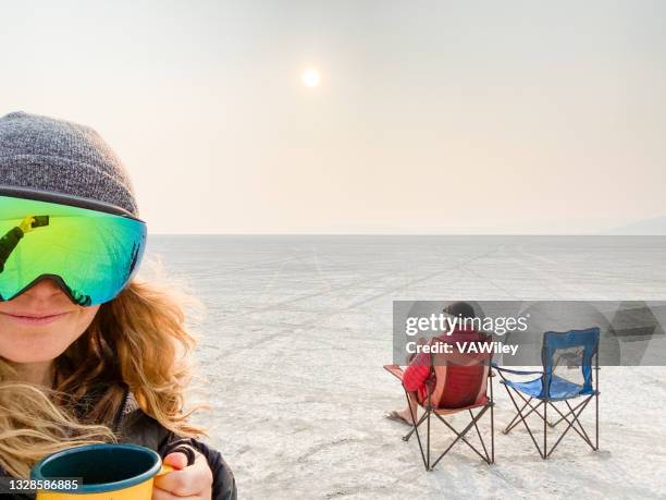 couple camp and play in the black rock desert together - black rock desert stock pictures, royalty-free photos & images