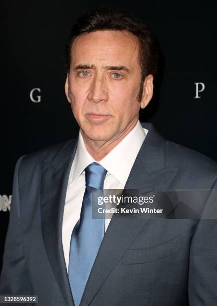 Nicolas Cage attends the Los Angeles premiere of Neon's "Pig" at Nuart Theatre on July 13, 2021 in West Los Angeles, California.