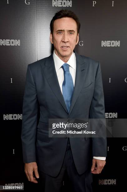 Nicolas Cage attends the Neon Premiere of "PIG" on July 13, 2021 in Los Angeles, California.