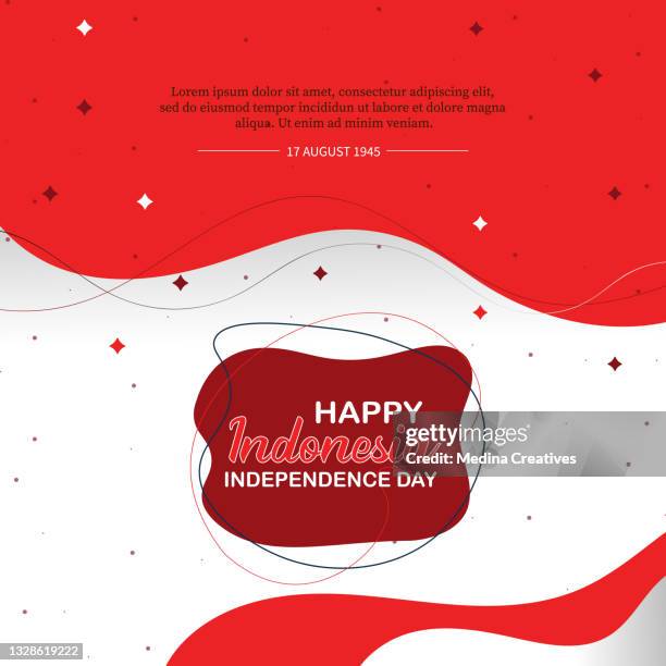 indonesia's independence day background. - 1945 stock illustrations